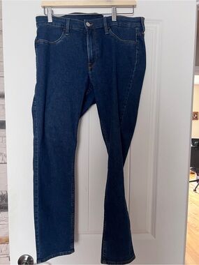 Dark Blue Straight-Leg Jeans